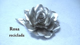 🌹DIY  Cómo hacer una ROSA con LATAS de REFRESCO 🌹DIY How to make a ROSE with SODA CANS 🌹 [upl. by Sacttler]